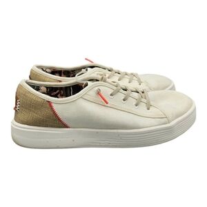 USED Hey Dude Cody Craft Linen Womens Shoes Sneakers Size W11